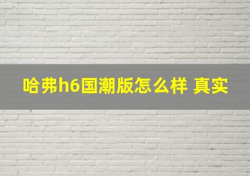 哈弗h6国潮版怎么样 真实